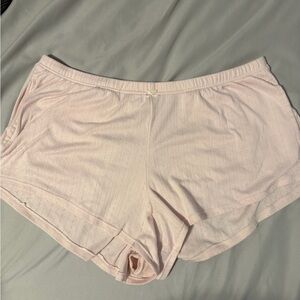 Hollister Pale Pink Ribbed Lounge Shorts